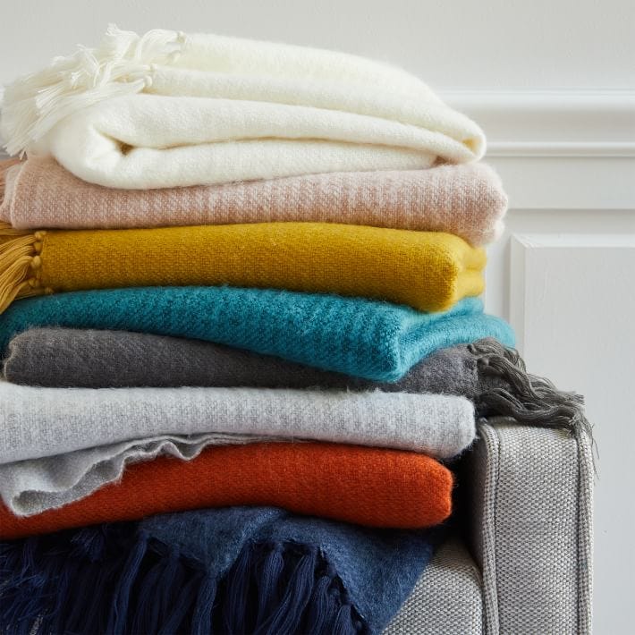 West Elm + Coziest Throw, Horseradish