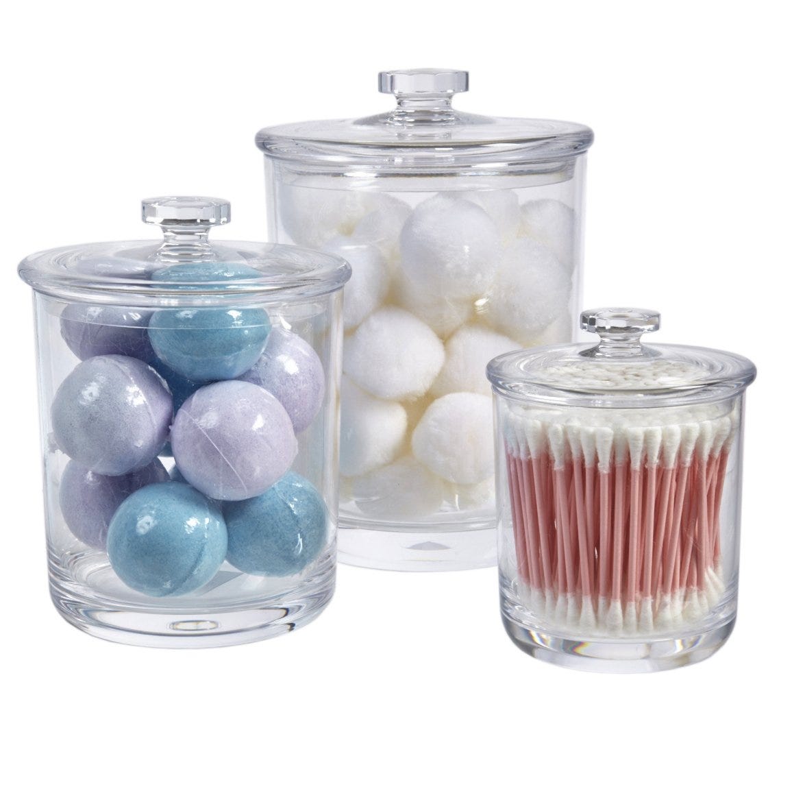 STORi + Premium Plastic Apothecary Jars (Set of 3)
