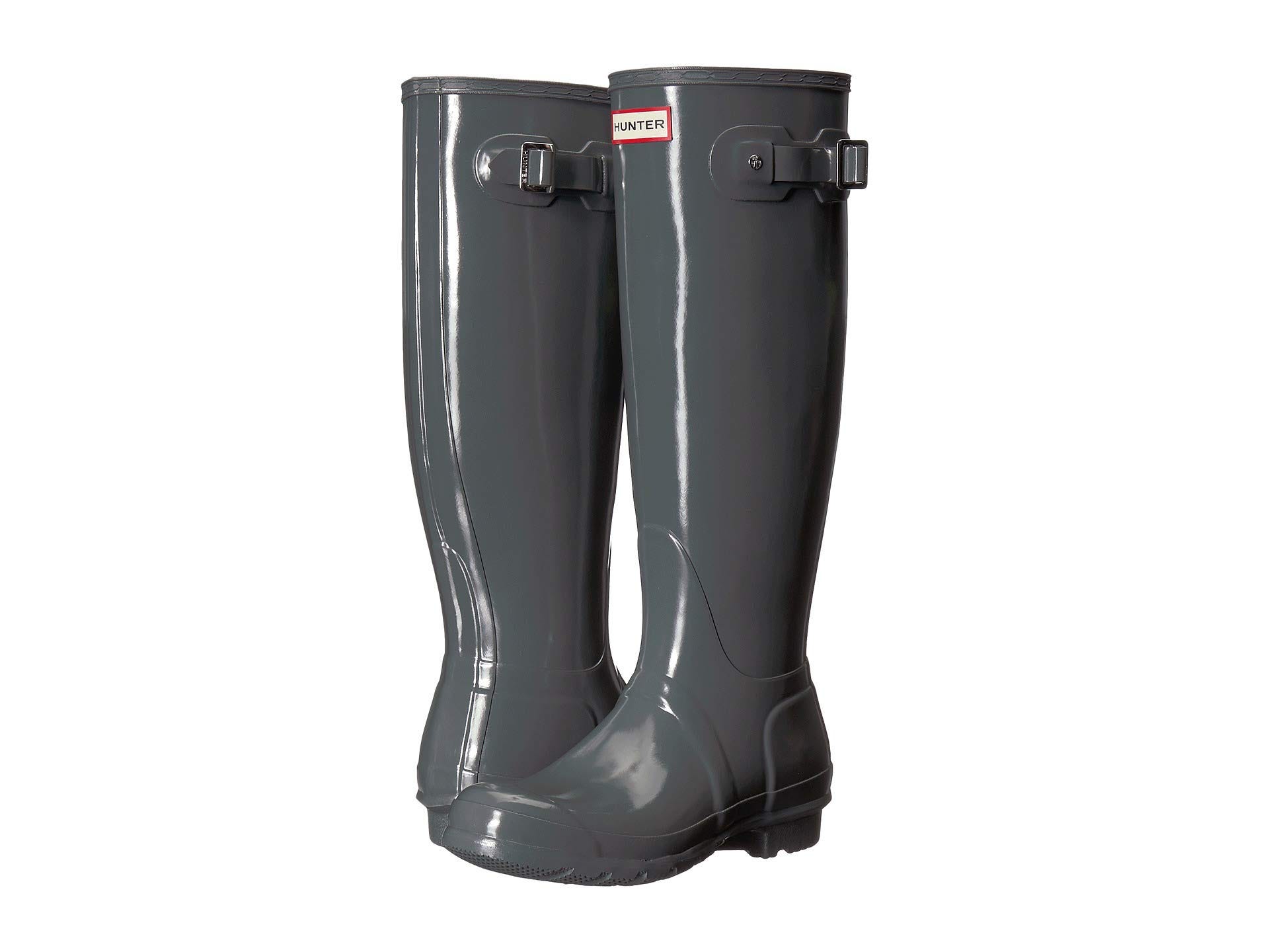hunter tall gloss rain boots