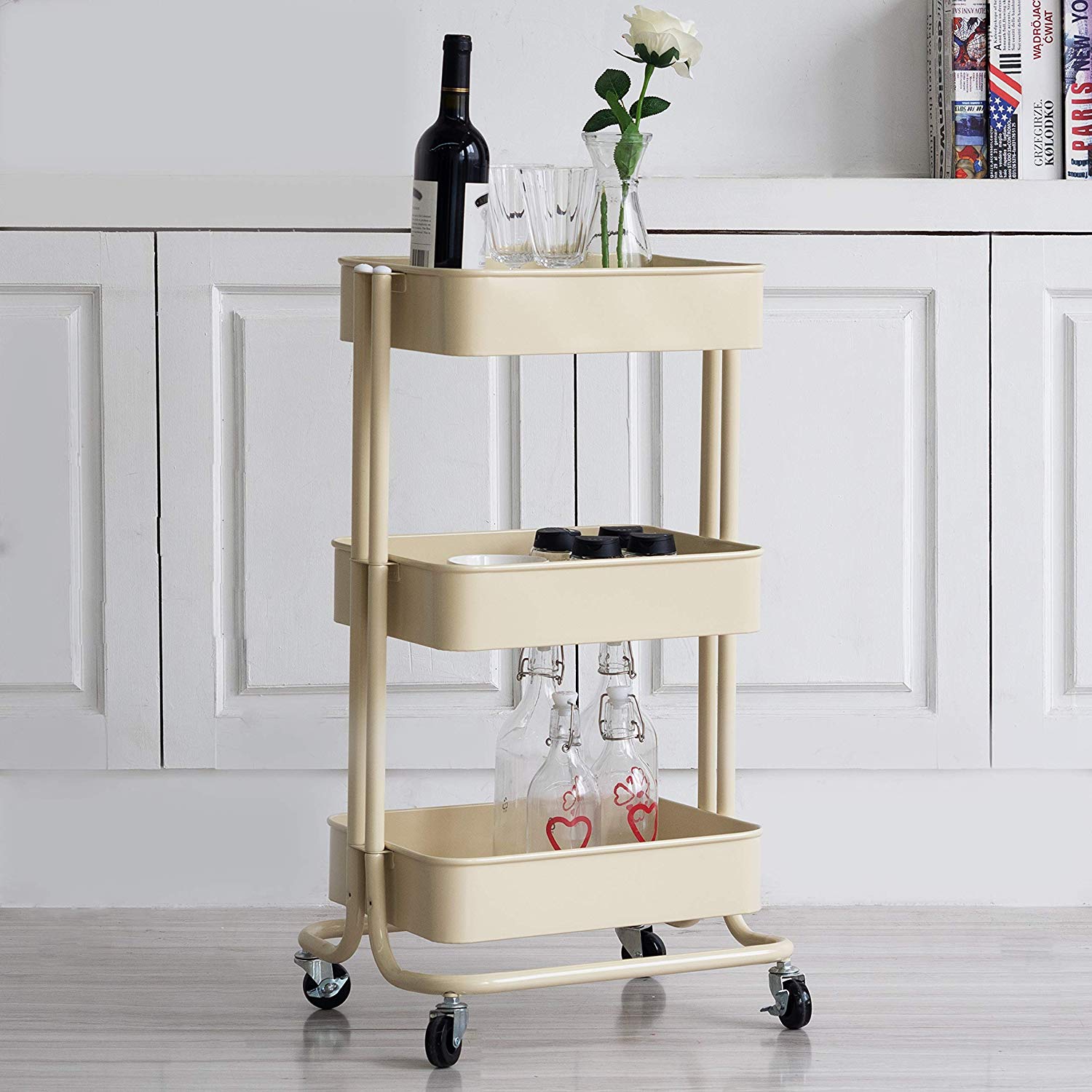 IRSHOME + 3Tier Rolling Utility Cart