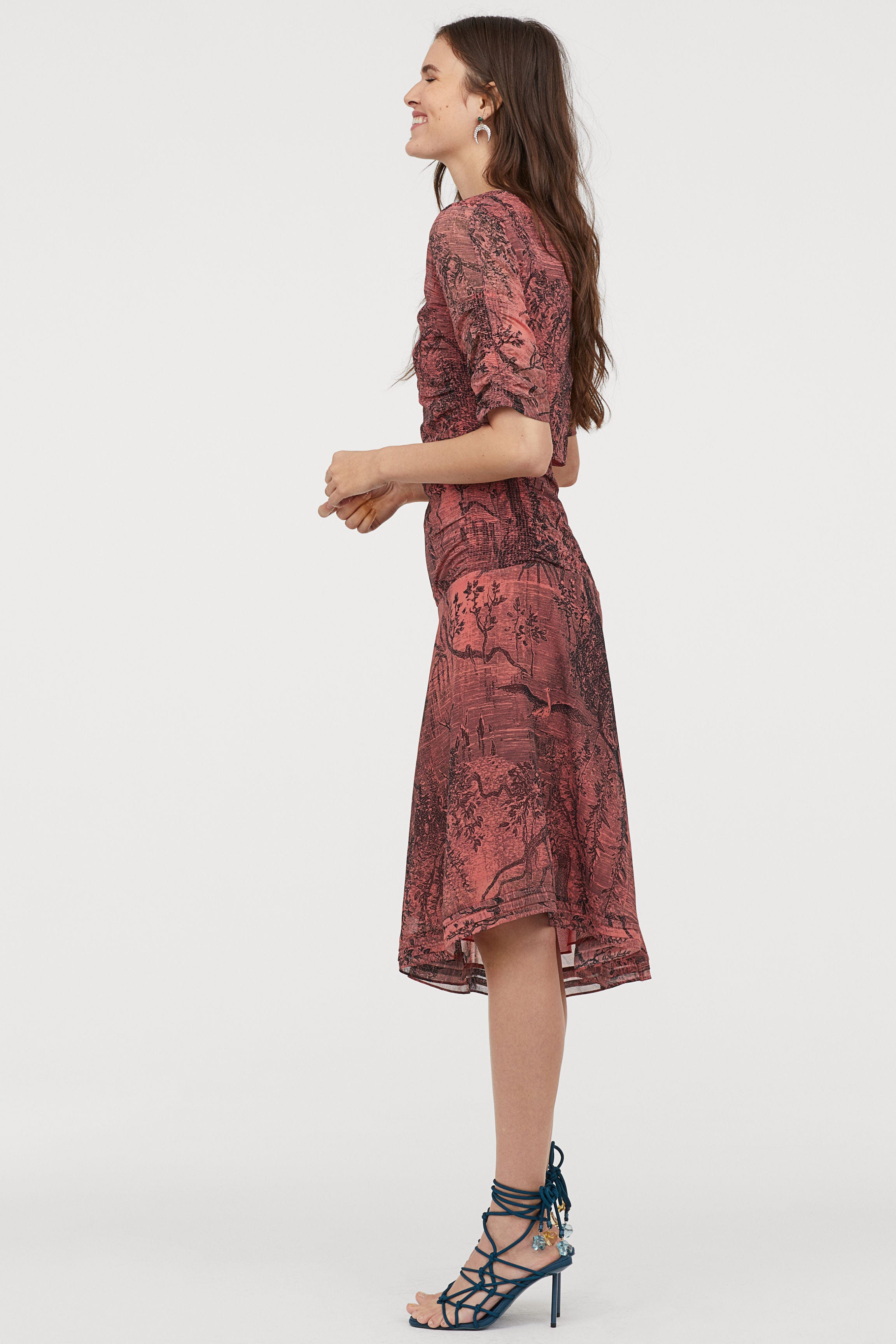 H&M + Patterned Dress